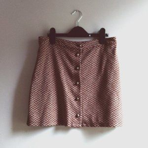 Forever 21 Button Front Mini Skirt